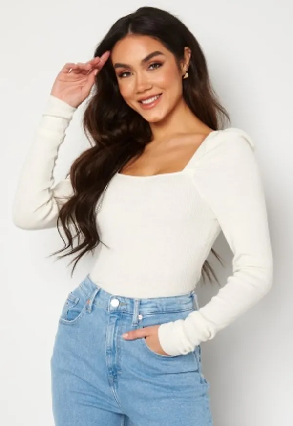 ONLY Agate Square Neck Top Tofu M