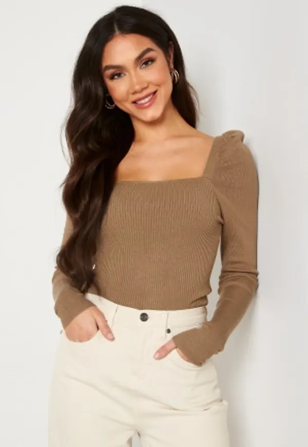 ONLY Agate Square Neck Top Elmwood XS