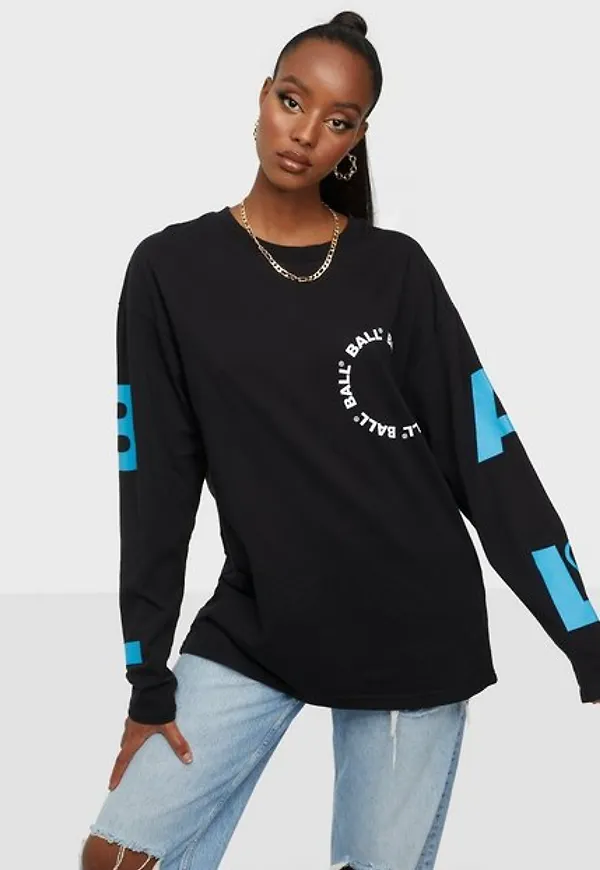 BALL Ball Ls Tee Långärmade toppar Black