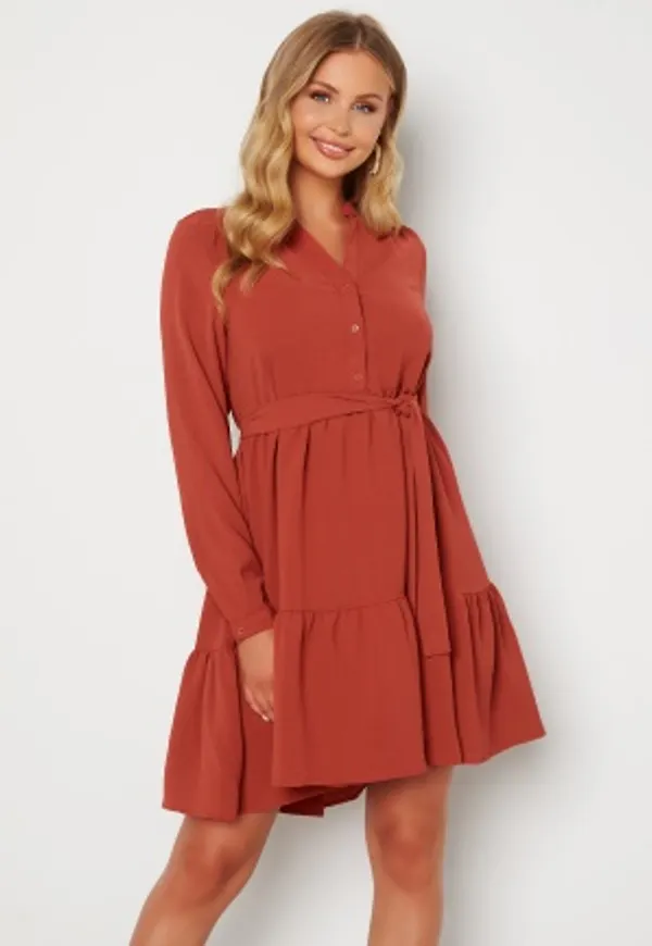 SELECTED FEMME Mivia LS Short Dress Chili Oil 34