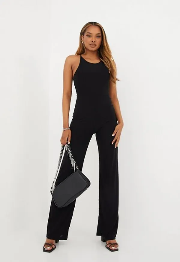 Parisian Slinky Cross Back Jumpsuit Jumpsuits