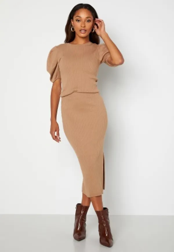 BUBBLEROOM Linnelle knitted skirt Nougat XS