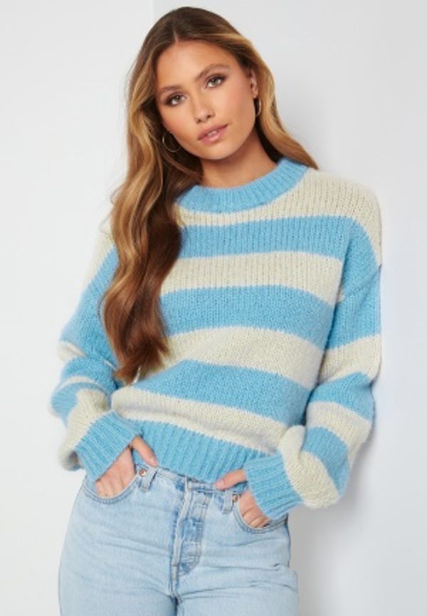 VERO MODA Newwine LS O-Neck Stripe Blue Bell Stripes: B L