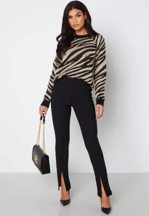 ONLY Leonie HW Front Slit Rib Legging Black XL/32