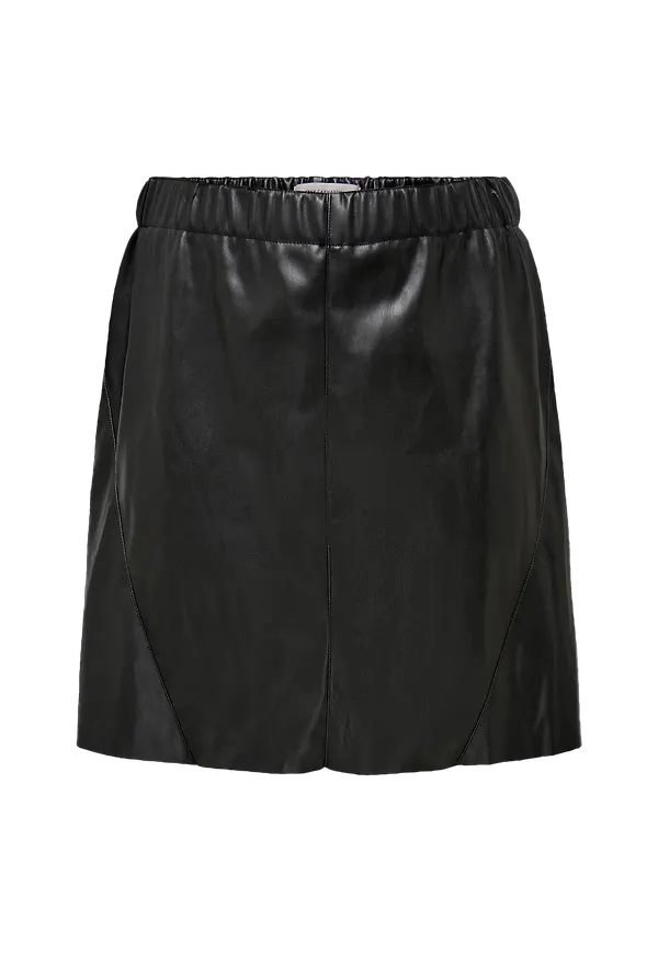 Only Carmakoma - Kjol carSima Faux Leather Abk A-shape Skirt - Svart
