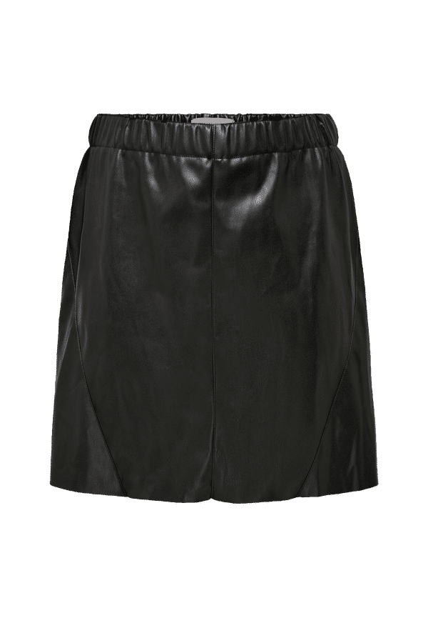 Only Carmakoma - Kjol carSima Faux Leather Abk A-shape Skirt - Svart