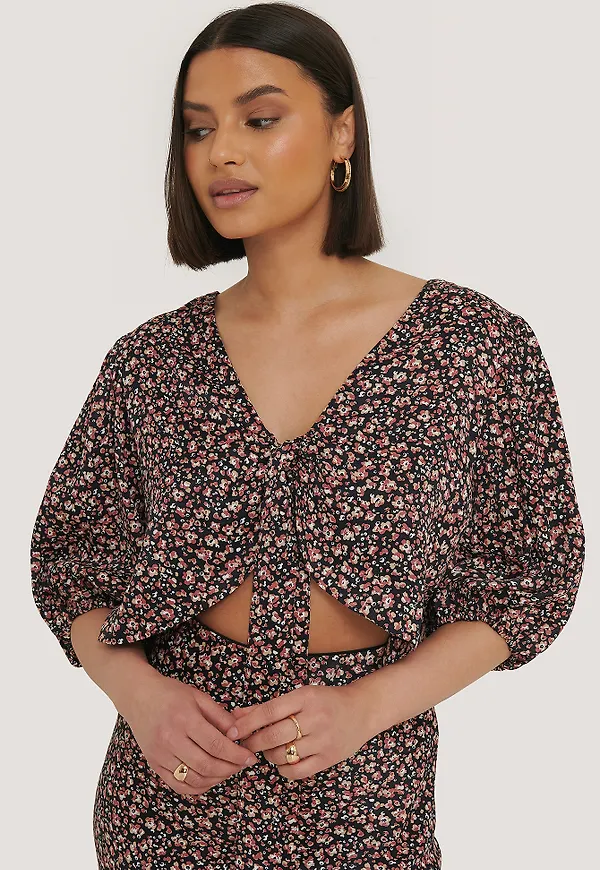 Taraneh x NA-KD Topp Med Puffärm - Multicolor