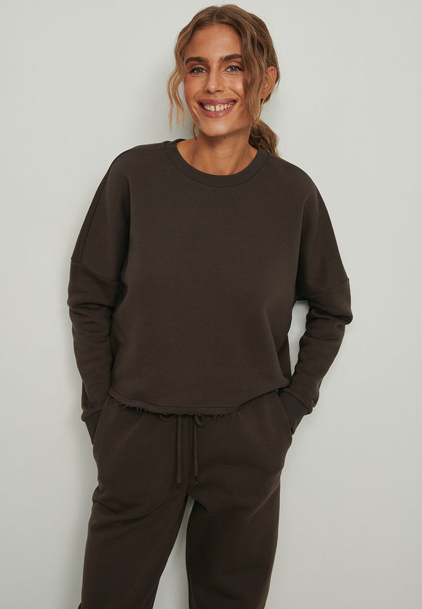 NA-KD Basic Ekologisk baströja - Brown