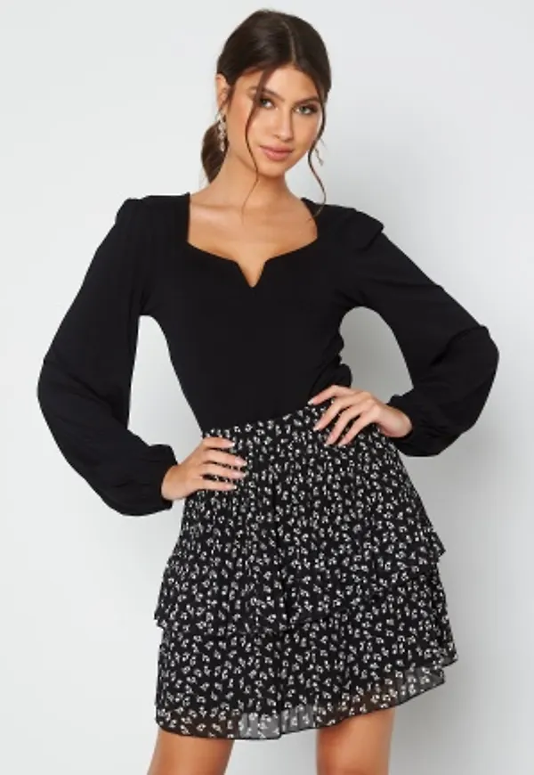 Chiara Forthi Carlotta flounce skirt Black / Patterned S
