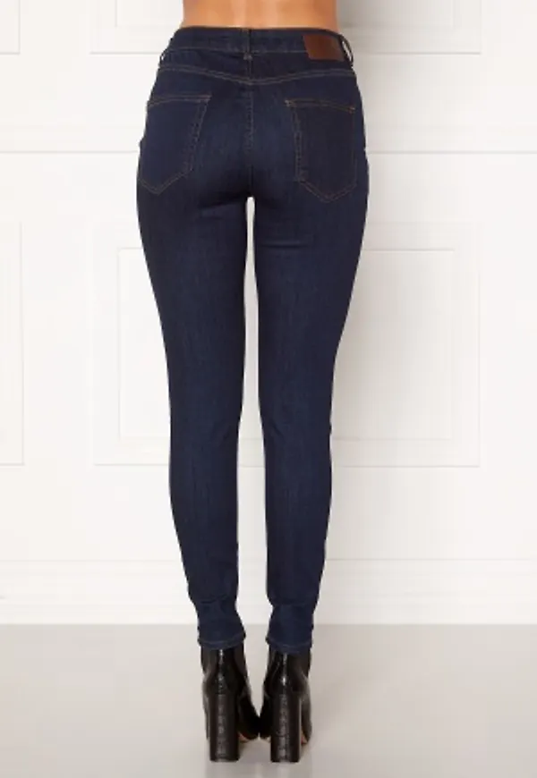 Pieces Delly MW Skinny Jeans Dark Blue Denim M/32