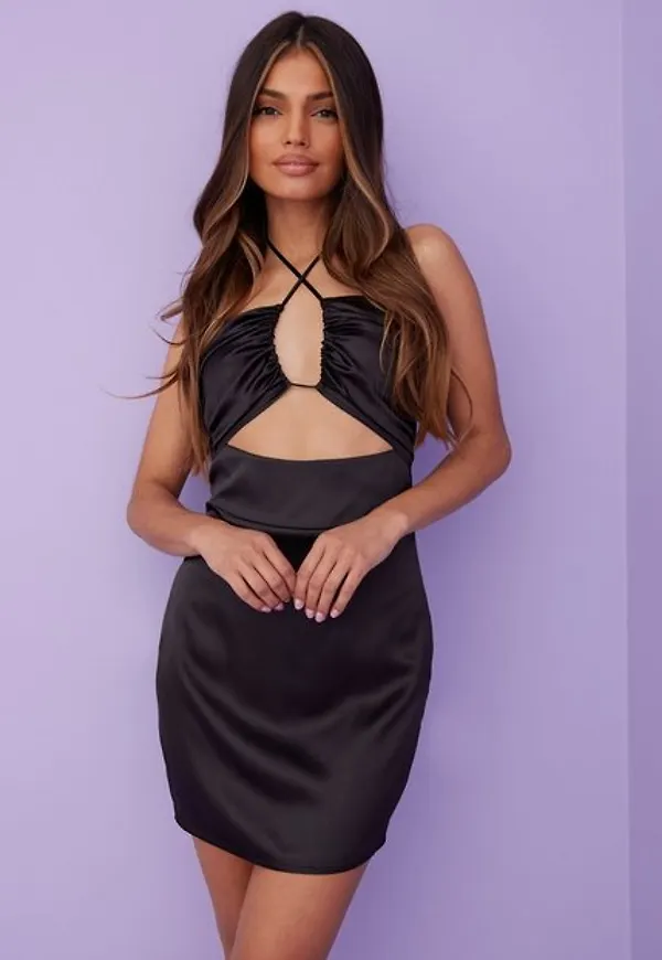 NLY Trend Mini Halter Dress Fodralklänningar Svart