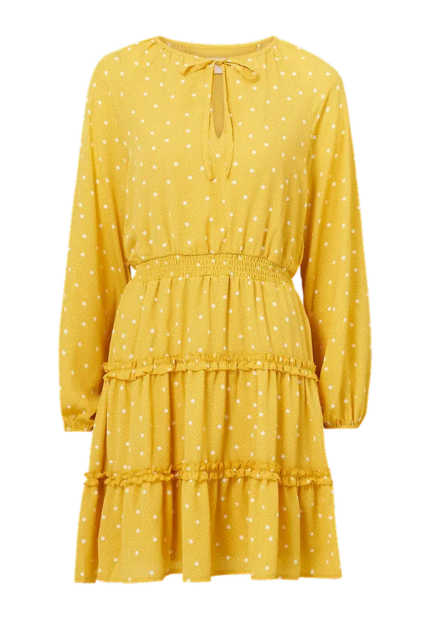 Vila - Klänning viDotties L/S Dress - Gul