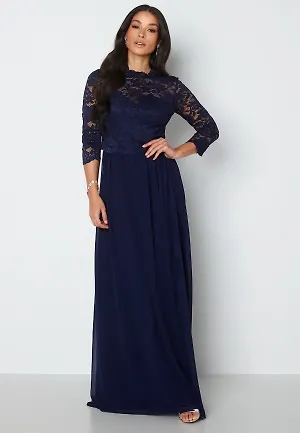Bubbleroom Occasion Jolie Lace Gown Navy 34