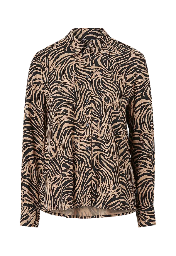 Calvin Klein - Blus Winter Prt Shirt - Brun