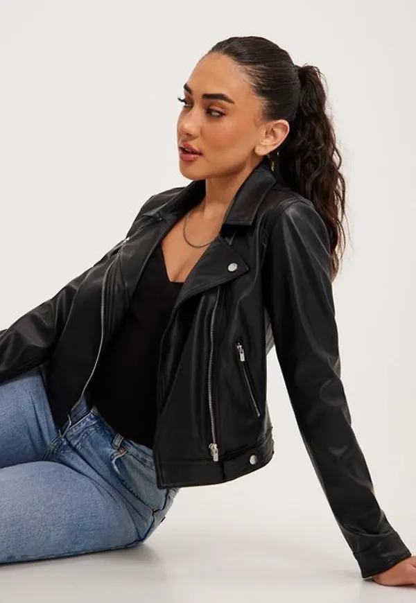 Only Onlbest Faux Leather Biker Otw Noos Skinnjackor