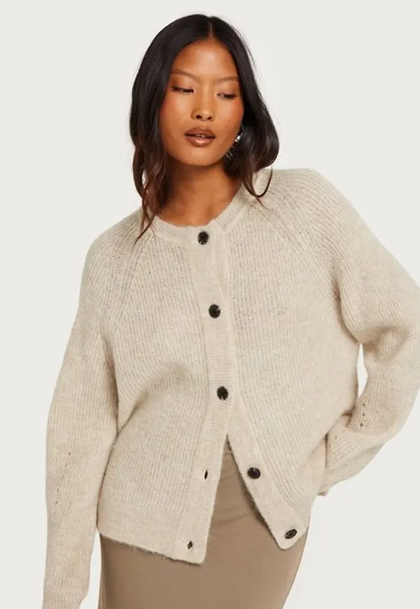 Selected Femme Slflulu Ls Knit Short Cardigan Noos Cardigans Birch