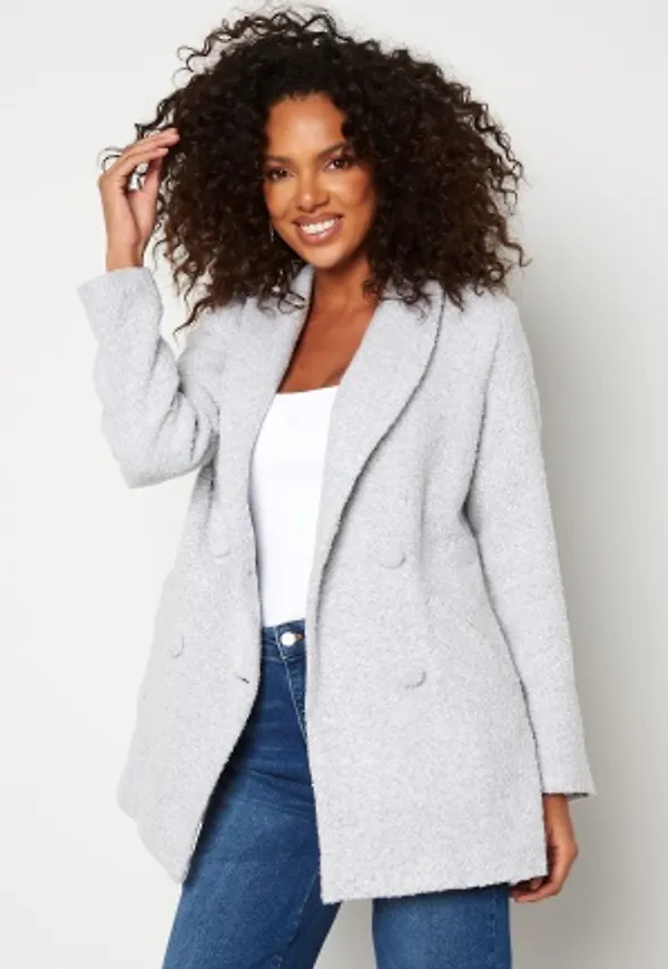 Happy Holly Disa Short Coat Light grey 34