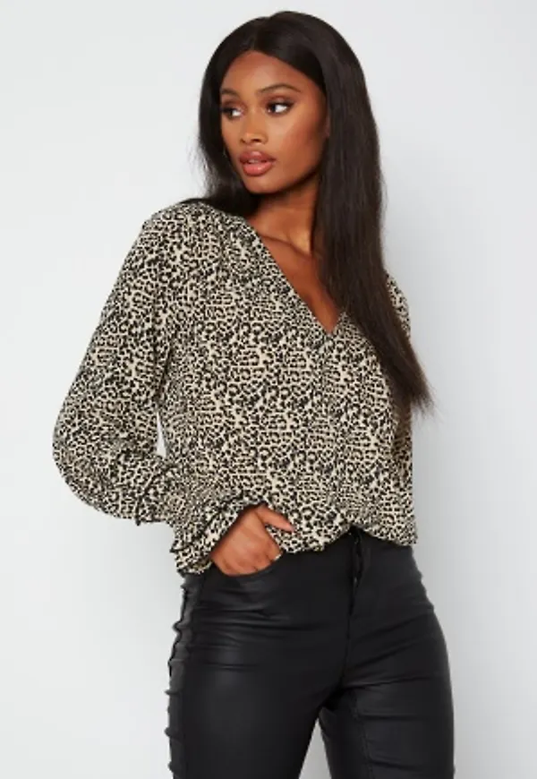Chiara Forthi Gabbie Smock Blouse Leopard 36