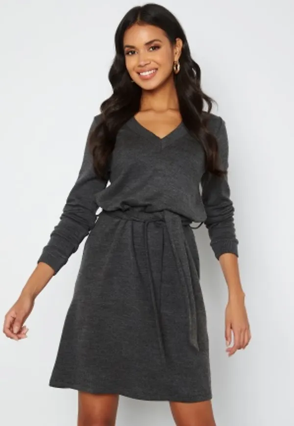 Happy Holly Valerie sweater dress Grey melange 48/50