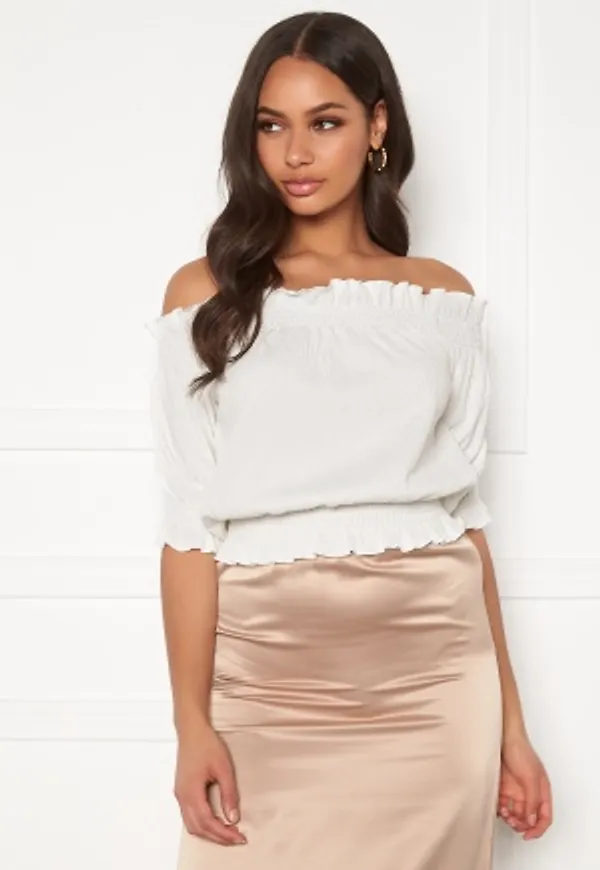 BUBBLEROOM Sanna off shoulder top White XL
