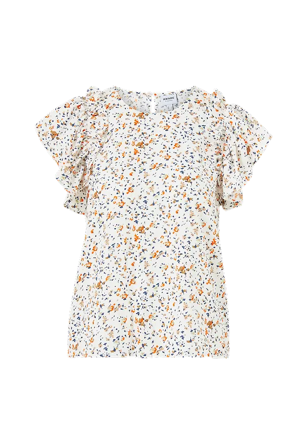 Vero Moda - Blus vmOra SS O-neck - Natur