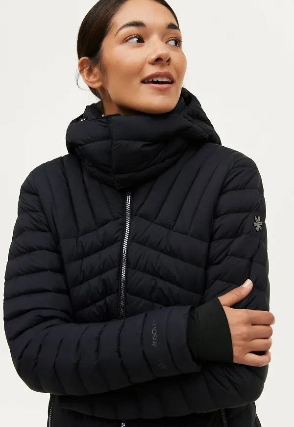 Áhkká - Dunkappa Gold Crinkled Light Down Parka - Blå