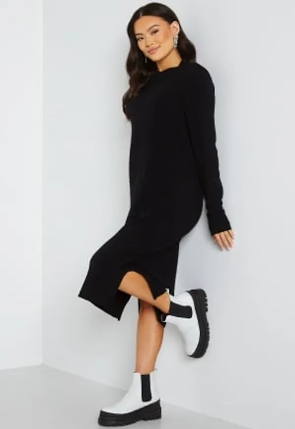 VILA Ril Crew Neck Midi Dress Black XL