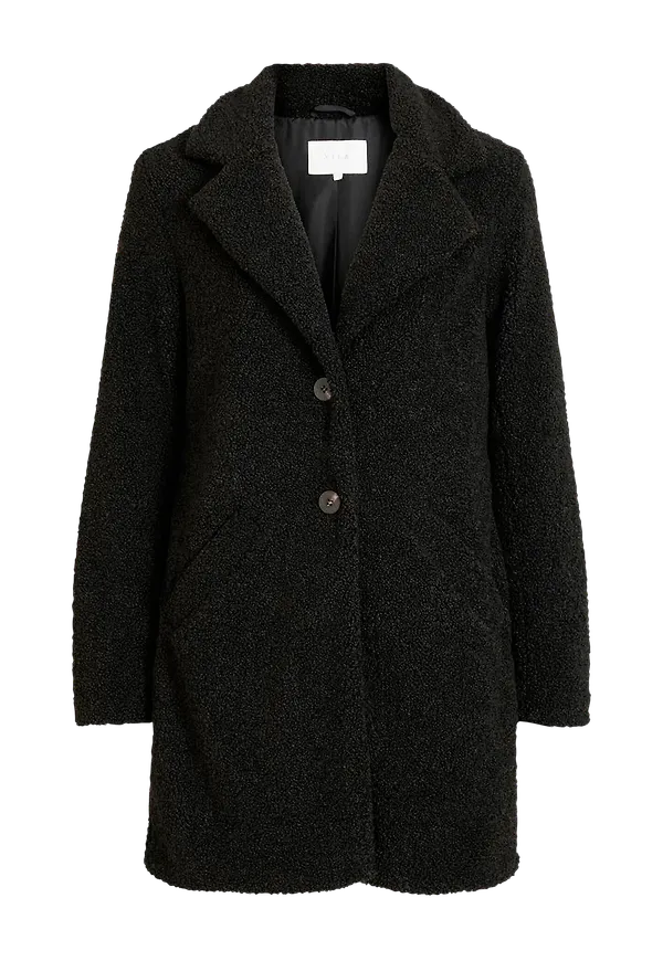 Vila - Fuskpäls viLiosi Teddy Coat - Svart