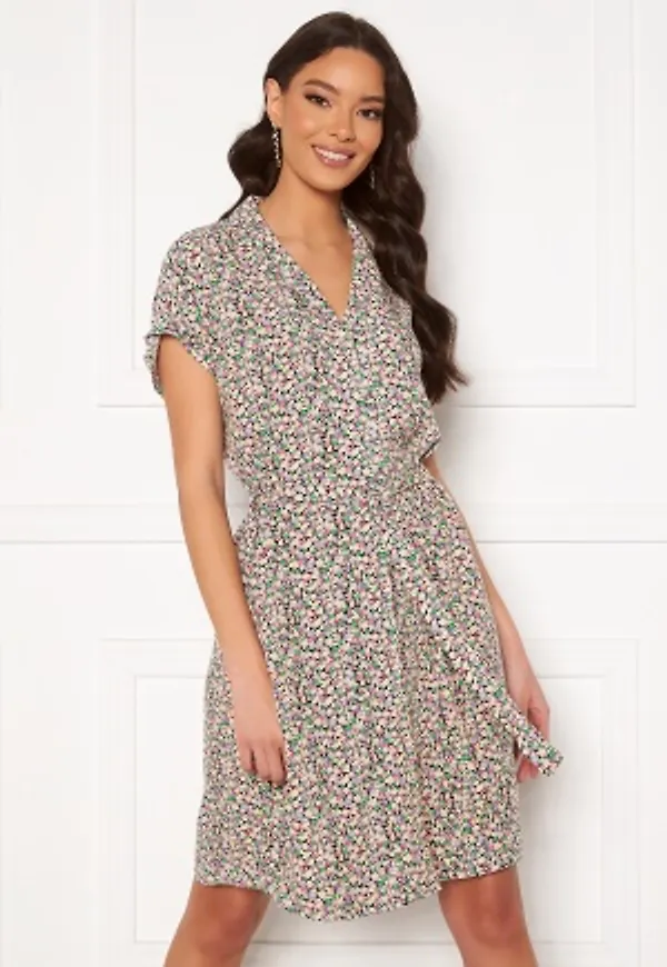 ONLY Aya SS Short Dress Black Pastel Ditsy XS