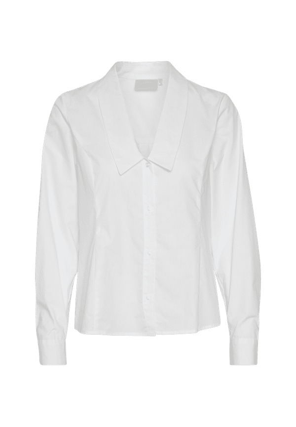 Gestuz - Skjorta JilanGZ V-collar Shirt - Vit