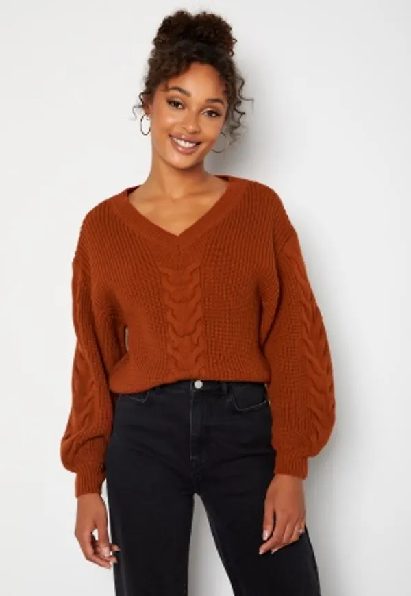BUBBLEROOM Lisi knitted sweater Rust M