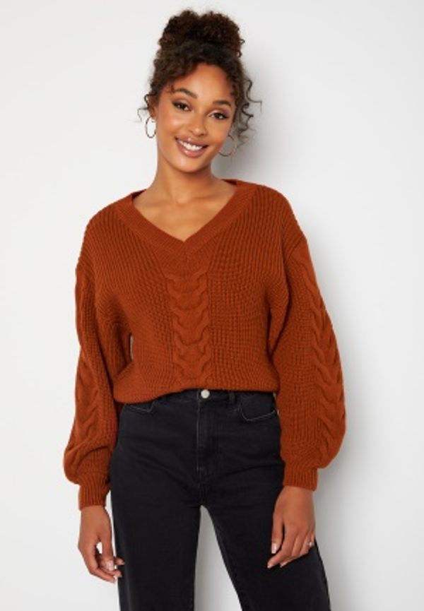 BUBBLEROOM Lisi knitted sweater Rust M