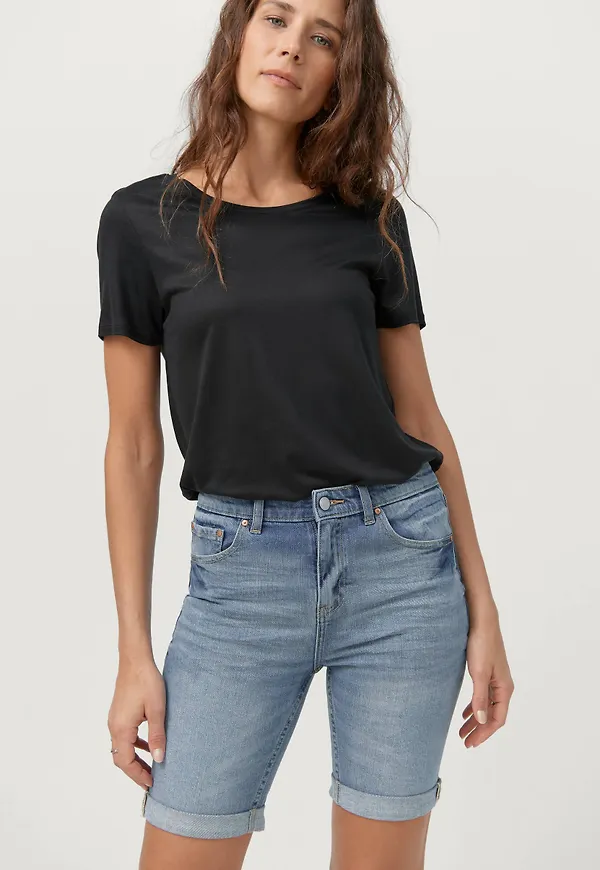 Ellos - Jeansshorts Thea High Waist - Blå