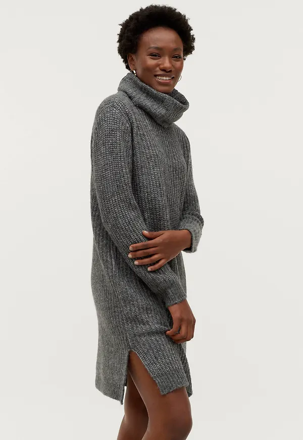 Saint Tropez - Stickad klänning IvonnaSZ Dress - Grå