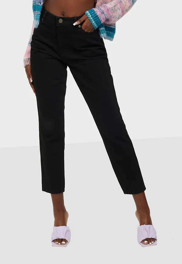 Only - High waisted jeans - Black Nas254 - Onljagger High Mom Ankle Dnm Noos - Jeans