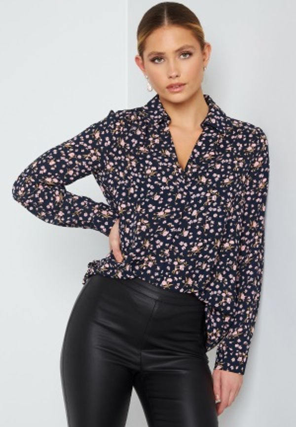 SELECTED FEMME Lina LS AOP Top Dark Sapphire AOP 40