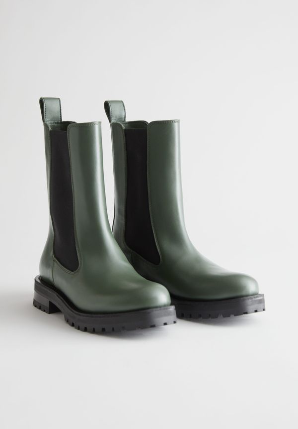 & Other Stories Chunky Chelsea Boots i storlek 36 och färg Grön