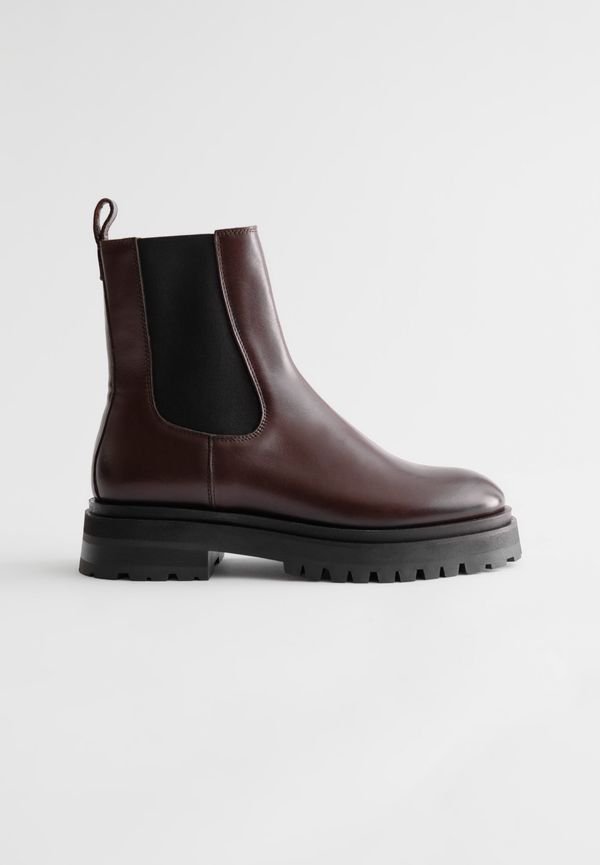 & Other Stories Chunky Chelsea Boots Mörkbrun i storlek 40