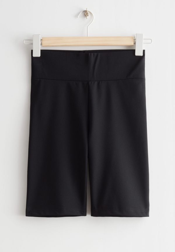& Other Stories Cykelbyxa Med Hög Midja Svart, Shorts i storlek 32