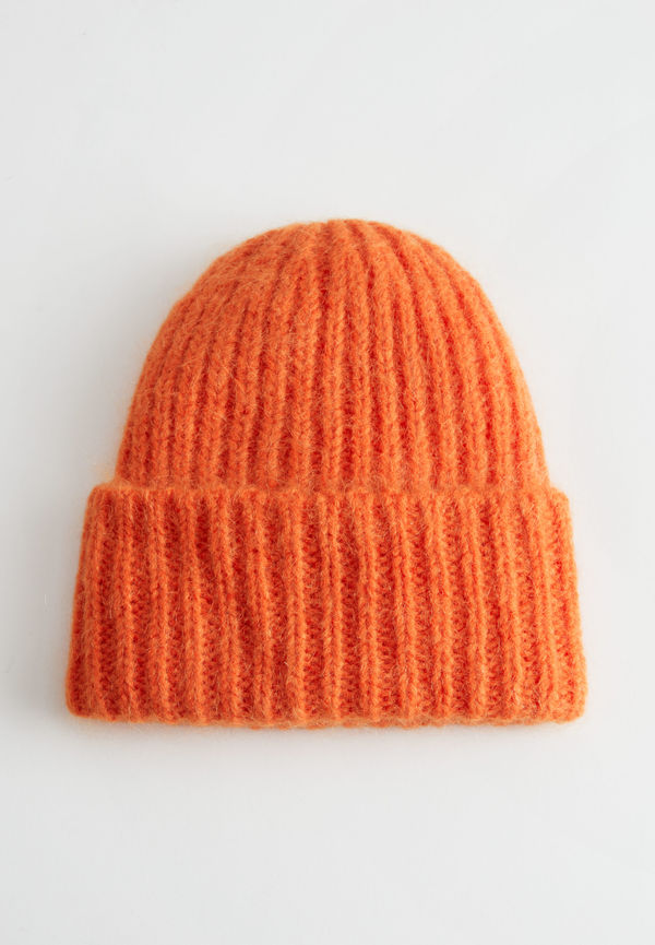& Other Stories Mjuk Mössa I Mohair Och Ull Orange, Mössor i storlek Onesize