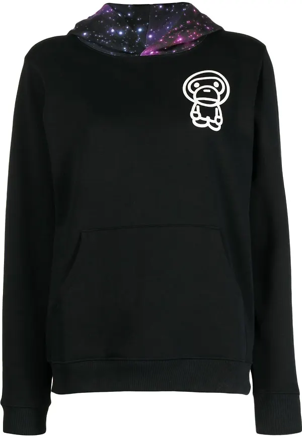 *BABY MILO® STORE BY *A BATHING APE® hoodie med grafiskt tryck - Svart