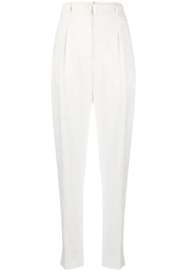 'S Max Mara finbyxor med pressveck - Vit