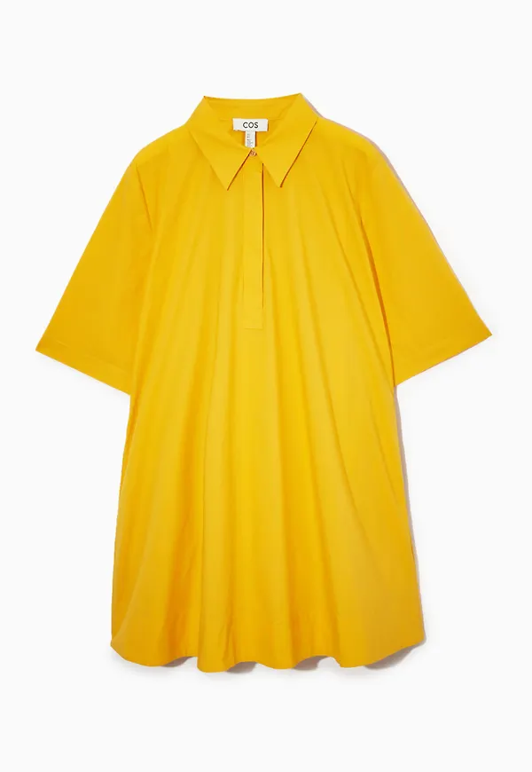 A-LINE POPLIN MINI SHIRT DRESS
