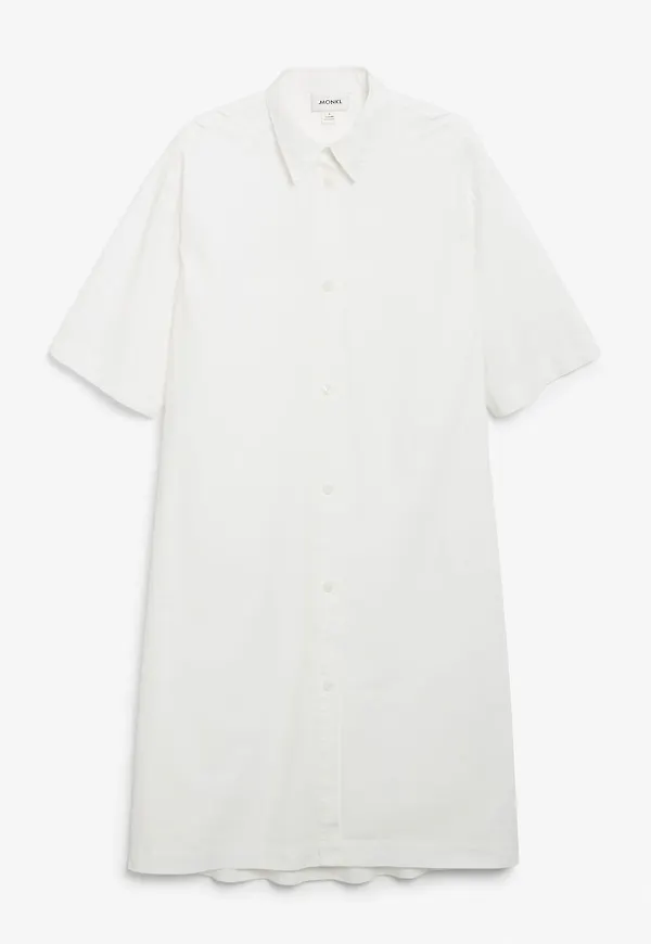 A-line shirt dress - White