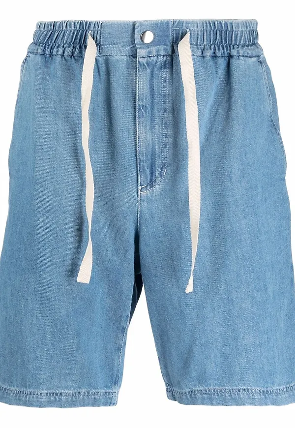 A.P.C. elastiska tvättade jeansshorts - Blå
