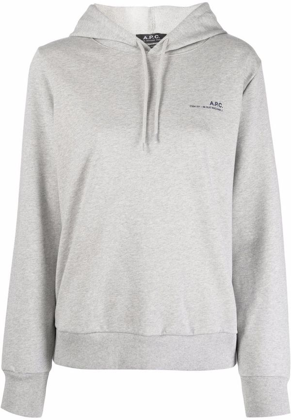 A.P.C. hoodie med logotyp - Grå
