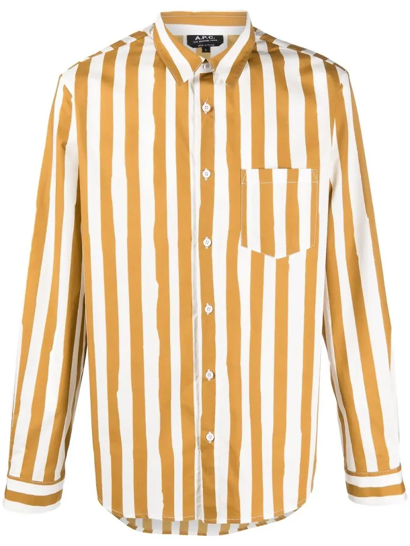 A.P.C. randig skjorta - Vit