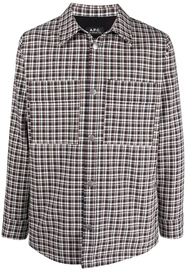 A.P.C. rutig skjorta - Svart