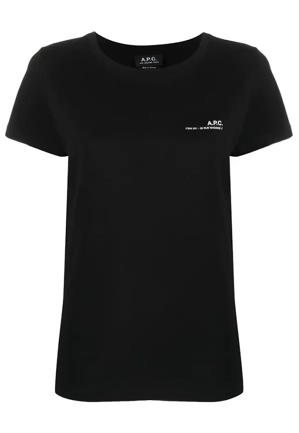 A.p.c. T-shirt à logo imprimé Svart, Dam