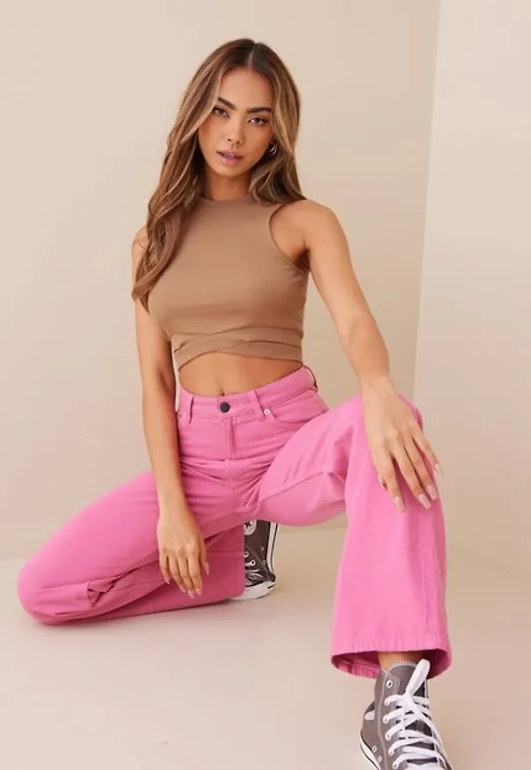 Vila Vifelia Cropped Detail Top/Ka Crop tops Tigers Eye